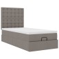vidaXL Struttura Letto Pouf con Materasso Tortora 90x200 cm in Tessuto vidaXL Struttura Letto Pouf con Materasso Tortora 90x200 cm in Tessuto