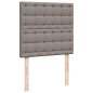 vidaXL Struttura Letto Pouf con Materasso Tortora 90x200 cm in Tessuto vidaXL Struttura Letto Pouf con Materasso Tortora 90x200 cm in Tessuto