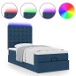 vidaXL Struttura Letto Pouf con Materasso Blu 90x200 cm in Tessuto vidaXL Struttura Letto Pouf con Materasso Blu 90x200 cm in Tessuto