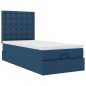 vidaXL Struttura Letto Pouf con Materasso Blu 90x200 cm in Tessuto vidaXL Struttura Letto Pouf con Materasso Blu 90x200 cm in Tessuto