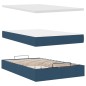 vidaXL Struttura Letto Pouf con Materasso Blu 120x190 cm in Tessuto vidaXL Struttura Letto Pouf con Materasso Blu 120x190 cm in Tessuto