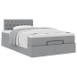 vidaXL Pouf Letto con Materasso Grigio Chiaro 120x190 cm in Tessuto vidaXL Pouf Letto con Materasso Grigio Chiaro 120x190 cm in Tessuto