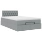 vidaXL Pouf Letto con Materasso Grigio Chiaro 120x190 cm in Tessuto vidaXL Pouf Letto con Materasso Grigio Chiaro 120x190 cm in Tessuto