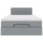 vidaXL Pouf Letto con Materasso Grigio Chiaro 120x190 cm in Tessuto vidaXL Pouf Letto con Materasso Grigio Chiaro 120x190 cm in Tessuto