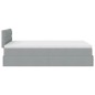 vidaXL Pouf Letto con Materasso Grigio Chiaro 120x190 cm in Tessuto vidaXL Pouf Letto con Materasso Grigio Chiaro 120x190 cm in Tessuto