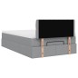 vidaXL Pouf Letto con Materasso Grigio Chiaro 120x190 cm in Tessuto vidaXL Pouf Letto con Materasso Grigio Chiaro 120x190 cm in Tessuto
