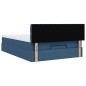vidaXL Struttura Letto Pouf con Materasso Blu 140x200cm in Tessuto vidaXL Struttura Letto Pouf con Materasso Blu 140x200cm in Tessuto
