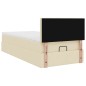 vidaXL Pouf Letto con Materasso Crema 90x200 cm in Tessuto vidaXL Pouf Letto con Materasso Crema 90x200 cm in Tessuto