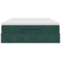 vidaXL Struttura Letto Pouf con Materasso 140x200 cm in Velluto vidaXL Struttura Letto Pouf con Materasso 140x200 cm in Velluto