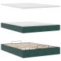 vidaXL Struttura Letto Pouf con Materasso 140x200 cm in Velluto vidaXL Struttura Letto Pouf con Materasso 140x200 cm in Velluto