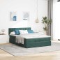 vidaXL Struttura Letto Pouf con Materasso 140x200 cm in Velluto vidaXL Struttura Letto Pouf con Materasso 140x200 cm in Velluto