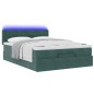 vidaXL Struttura Letto Pouf con Materasso 140x200 cm in Velluto vidaXL Struttura Letto Pouf con Materasso 140x200 cm in Velluto