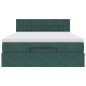 vidaXL Struttura Letto Pouf con Materasso 140x200 cm in Velluto vidaXL Struttura Letto Pouf con Materasso 140x200 cm in Velluto