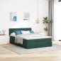 vidaXL Struttura Letto Pouf con Materasso 140x200 cm in Velluto vidaXL Struttura Letto Pouf con Materasso 140x200 cm in Velluto
