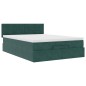 vidaXL Struttura Letto Pouf con Materasso 140x200 cm in Velluto vidaXL Struttura Letto Pouf con Materasso 140x200 cm in Velluto