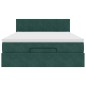 vidaXL Struttura Letto Pouf con Materasso 140x200 cm in Velluto vidaXL Struttura Letto Pouf con Materasso 140x200 cm in Velluto
