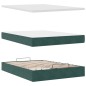 vidaXL Struttura Letto Pouf con Materasso 140x200 cm in Velluto vidaXL Struttura Letto Pouf con Materasso 140x200 cm in Velluto
