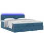 vidaXL Struttura Letto Pouf con Materasso 180x200 cm in Velluto vidaXL Struttura Letto Pouf con Materasso 180x200 cm in Velluto