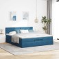 vidaXL Struttura Letto Pouf con Materasso 180x200 cm in Velluto vidaXL Struttura Letto Pouf con Materasso 180x200 cm in Velluto