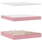 vidaXL Struttura Letto Pouf con Materasso Rosa 180x200 cm in Velluto vidaXL Struttura Letto Pouf con Materasso Rosa 180x200 cm in Velluto