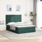 vidaXL Struttura Letto Pouf con Materassi 140x200 cm in Velluto vidaXL Struttura Letto Pouf con Materassi 140x200 cm in Velluto