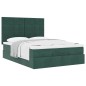 vidaXL Struttura Letto Pouf con Materassi 140x200 cm in Velluto vidaXL Struttura Letto Pouf con Materassi 140x200 cm in Velluto