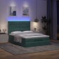vidaXL Struttura Letto Pouf con Materassi 140x200 cm in Velluto vidaXL Struttura Letto Pouf con Materassi 140x200 cm in Velluto