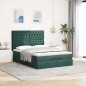 vidaXL Struttura Letto Pouf con Materassi 140x200 cm in Velluto vidaXL Struttura Letto Pouf con Materassi 140x200 cm in Velluto