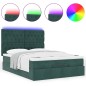 vidaXL Struttura Letto Pouf con Materassi 140x200 cm in Velluto vidaXL Struttura Letto Pouf con Materassi 140x200 cm in Velluto
