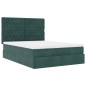vidaXL Struttura Letto Pouf con Materassi 140x200 cm in Velluto vidaXL Struttura Letto Pouf con Materassi 140x200 cm in Velluto