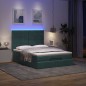vidaXL Struttura Letto Pouf con Materassi 140x200 cm in Velluto vidaXL Struttura Letto Pouf con Materassi 140x200 cm in Velluto