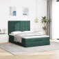vidaXL Struttura Letto Pouf con Materassi 140x200 cm in Velluto vidaXL Struttura Letto Pouf con Materassi 140x200 cm in Velluto