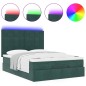vidaXL Struttura Letto Pouf con Materassi 140x200 cm in Velluto vidaXL Struttura Letto Pouf con Materassi 140x200 cm in Velluto