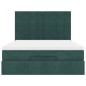 vidaXL Struttura Letto Pouf con Materassi 140x200 cm in Velluto vidaXL Struttura Letto Pouf con Materassi 140x200 cm in Velluto