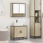 vidaXL Set Mobili da Bagno 2 pz Rovere Sonoma in Legno Multistrato vidaXL Set Mobili da Bagno 2 pz Rovere Sonoma in Legno Multistrato