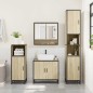 vidaXL Set Mobili da Bagno 2 pz Rovere Sonoma in Legno Multistrato vidaXL Set Mobili da Bagno 2 pz Rovere Sonoma in Legno Multistrato