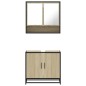 vidaXL Set Mobili da Bagno 2 pz Rovere Sonoma in Legno Multistrato vidaXL Set Mobili da Bagno 2 pz Rovere Sonoma in Legno Multistrato