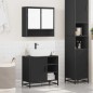 vidaXL Set Mobili da Bagno 2 pz Nero in Legno Multistrato vidaXL Set Mobili da Bagno 2 pz Nero in Legno Multistrato