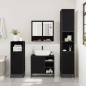 vidaXL Set Mobili da Bagno 2 pz Nero in Legno Multistrato vidaXL Set Mobili da Bagno 2 pz Nero in Legno Multistrato