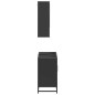 vidaXL Set Mobili da Bagno 2 pz Nero in Legno Multistrato vidaXL Set Mobili da Bagno 2 pz Nero in Legno Multistrato