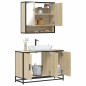 vidaXL Set Mobili da Bagno 2 pz Rovere Sonoma in Legno Multistrato vidaXL Set Mobili da Bagno 2 pz Rovere Sonoma in Legno Multistrato