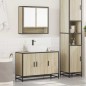 vidaXL Set Mobili da Bagno 2 pz Rovere Sonoma in Legno Multistrato vidaXL Set Mobili da Bagno 2 pz Rovere Sonoma in Legno Multistrato