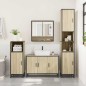 vidaXL Set Mobili da Bagno 2 pz Rovere Sonoma in Legno Multistrato vidaXL Set Mobili da Bagno 2 pz Rovere Sonoma in Legno Multistrato
