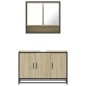 vidaXL Set Mobili da Bagno 2 pz Rovere Sonoma in Legno Multistrato vidaXL Set Mobili da Bagno 2 pz Rovere Sonoma in Legno Multistrato
