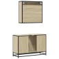 vidaXL Set Mobili da Bagno 2 pz Rovere Sonoma in Legno Multistrato vidaXL Set Mobili da Bagno 2 pz Rovere Sonoma in Legno Multistrato