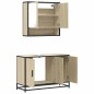vidaXL Set Mobili da Bagno 2 pz Rovere Sonoma in Legno Multistrato vidaXL Set Mobili da Bagno 2 pz Rovere Sonoma in Legno Multistrato