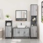 vidaXL Set Mobili da Bagno 2 pz Grigio Sonoma in Legno Multistrato