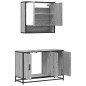 vidaXL Set Mobili da Bagno 2 pz Grigio Sonoma in Legno Multistrato