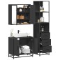 vidaXL Set Mobili da Bagno 3 pz Nero in Legno Multistrato vidaXL Set Mobili da Bagno 3 pz Nero in Legno Multistrato