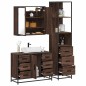 vidaXL Set Mobili da Bagno 3 pz Rovere Marrone in Legno Multistrato vidaXL Set Mobili da Bagno 3 pz Rovere Marrone in Legno Multistrato